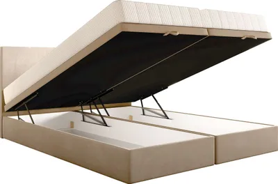 Produktbild von TRADA Siesta Boxspringbett 140x200 Polsterbett mit Bettkasten und Pocket-Matratze