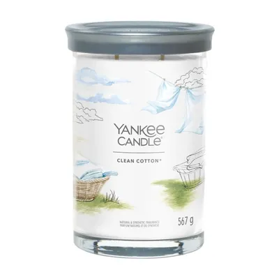 Immagine prodotto di Yankee Candle - Candela Tumbler Clean Cotone Signanture - Candela profumata 567,0g