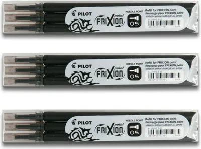 Produktbild von Pilot Frixion Point Ersatzminen 0.5 schwarz - 9er-Set