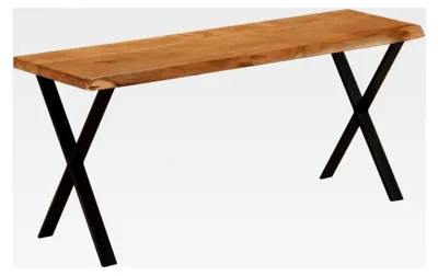 Produktbild von Sitzbank mit Wohnkante 105 cm aus massivem Akazienholz