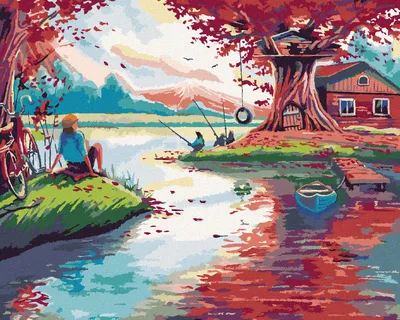 Produktbild von Zuty - Malen nach Zahlen - ROTER WALD, 40x50 cm, ohne Keilrahmen