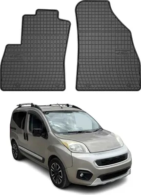 Image de Tapis de Sol pour Fiat Qubo 2008-2024 OMAC Convient à 1ème rangée Noir 2x