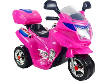 Produktbild von Kindermotorrad Elektromotorrad Kinder Polizei Motorrad mit Kofferraum und Musik in Pink (8309)