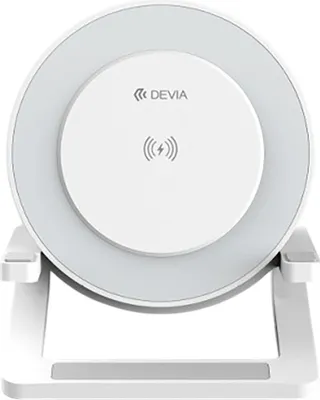 Produktbild von Devia, Bluetooth 5.2 Lautsprecher mit Nachtlampe und 15W Induktionsladegerät, Weiß