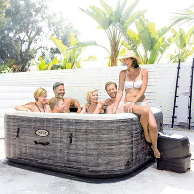 Obrázok produktu pre Nafukovacie jacuzzi 239x239x71 cm Greystone Bubble Deluxe Intex 28452