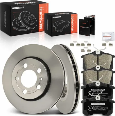 Obrázek produktu pro Frankberg 2x brzdové kotouče 4x brzdové destičky zadní náprava pro VW Bora Variant Audi A3 Seat Toledo II Škoda Octavia I Combi