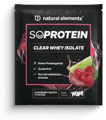 Produktbild von SoProtein Clear Whey Isolate - 30 g Pulver_für 1 Portion / Mango Passionfruit
