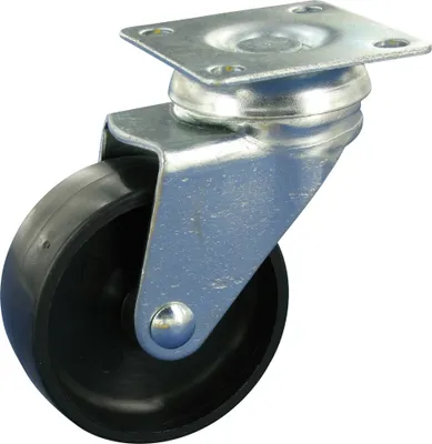 Produktbild von Satz 4x harte Mini Apparaterolle Möbelrolle Rad Ø45 Platte 47x47