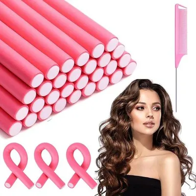 Produktbild von Unyqoos® Hitzefreie, flexible Lockenwickler – 30er-Set, weicher Schaum, ideal für kurze bis mittellange Haare, vielseitige Locken & sanfte Wellen