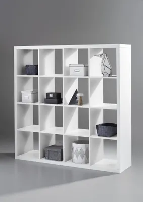 Produktbild von Raumteiler - Weiß - 147 x 147 cm - mit 16 Fächern
