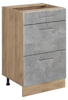 Obrázok produktu pre Kuchynská spodná skrinka Vicco R-Line betón/Dub Goldkraft 50 cm bez pracovnej dosky, Model 69913