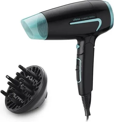 Zdjęcie produktu dla Ufesa Trip&Dry, Czarny, Niebieski, Wysuwany, 1600 W