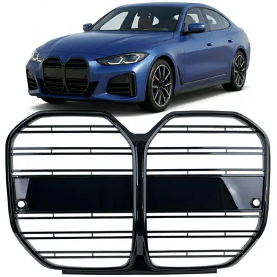 Immagine prodotto di Griglia anteriore nera lucida per BMW Serie 4 G26 Gran Coupé, modelli dal 2021 al 2024, versione Performance