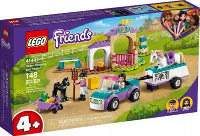Obrázek produktu pro LEGO 41441 Friends tréninkový výběh a přívěs pro koně, hračky pro koně od 4 let pro holky a kluky se stájí pro koně