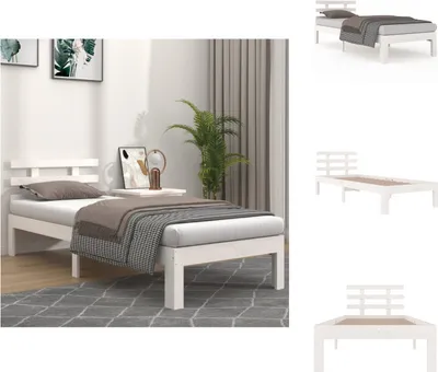 Obrázek produktu pro vidaXL Postel z masivu bílá 75x190 cm - Postele a válendy