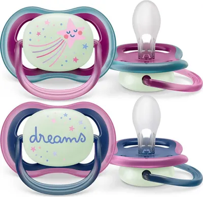 Produktbild von Philips AVENT ultra air nighttime SCF376/14 Schnuller 6-18 Monate, Klassischer Babyschnuller, Kieferorthopädisch, Silikon, Junge/Mädchen, Spülmaschinenbeständig