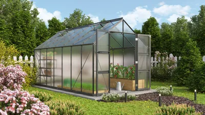 Produktbild von Vitavia Gewächshaus "Domus 11500" schwarz 11,5 m² 4 mm HKP