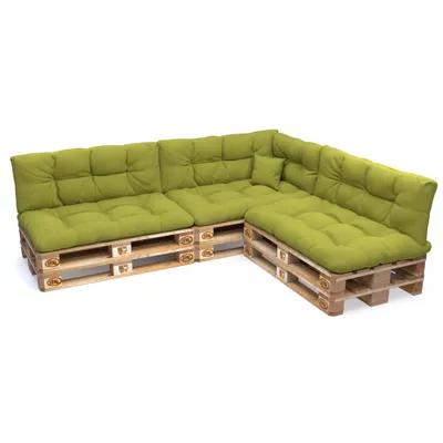 Immagine prodotto di POKAR Cuscini per pallet con bella trapuntatura Cuscino per divano in pallet, Dimensioni:Set di 8, Colore:Lime