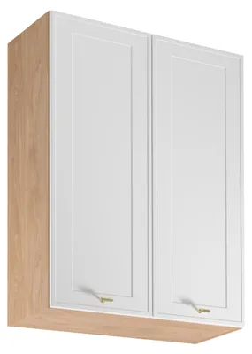 Image de Meuble haut de cuisine SALERNO - largeur 80 cm, chêne/blanc