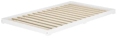 Produktbild von Weißes Teenagerbett Futon extra niedriges Studentenbett 120x200 Kiefer V-60.47W-12Rollrost inkl.