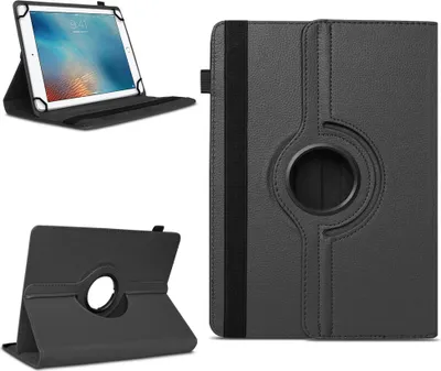 Produktbild von Tablet Hülle für Apple iPad 2017 2018 2019 2020 Tasche Schutzhülle Case DrehbarFarben:Schwarz