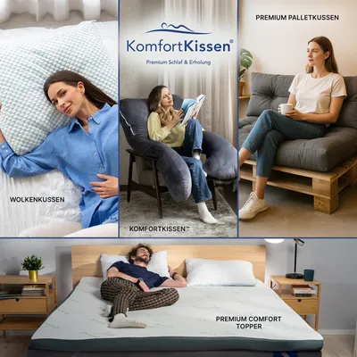 Produktbild von Kopfkissen 80 x 80 cm, Memory-Schaum, mit kühlendem Gel, für Zuhause