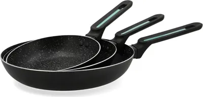 Produktbild von 3-teilige Pfannenset - Gepresstes Aluminium - 18-22-26 cm