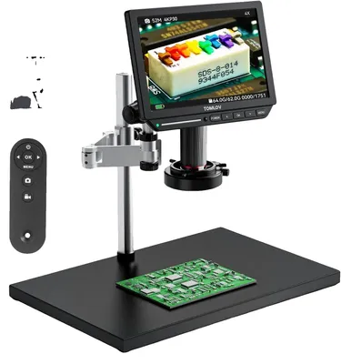 Productafbeelding van Digitale microscoop, 2000x vergroting, 4K UHD-video, 52MP beeldresolutie, 10,1 inch display, USB- en HDMI-ondersteuning