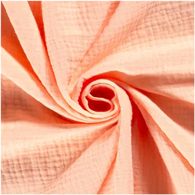 50x130cm Musselin Stoff uni Oeko-Tex zertifiziert Meterware Mulltuch Baumwolle lachs