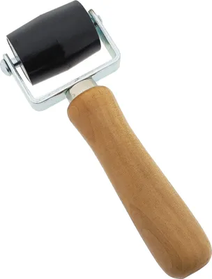 Produktbild von Perfekte Tapetennähte – Nahtroller Andrückrolle für glatte Übergänge, 50mm breit, Grau/Natur, 1 Stück