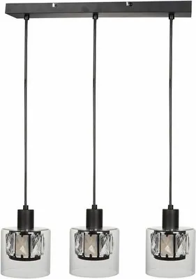 Zdjęcie produktu dla Lampa wisząca Elmo czarna 3xE14x40W metal wym:120x47x12cm IP20 Reality