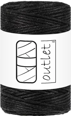 Produktbild von Schwarz Baumwoll-Makramee-Kordel 1,5mm 100m OUTLET
