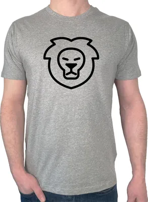 Produktbild von Huuraa Herren T-Shirt Löwe Sternzeichen Symbol S Sport Grey Bio Baumwolle Fairtrade Herrenshirt Geschenkidee