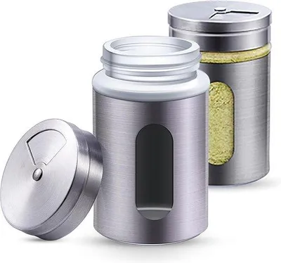 Produktbild von Famanu Kräuterbehälter Set - 12 Kräuterbehälter mit Dosieröffnungen