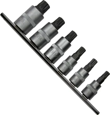 Image de 6 x douilles VIELZAHN embouts 12 pans XZN 3/8" 1/2" M8 9 10 12 14 16
