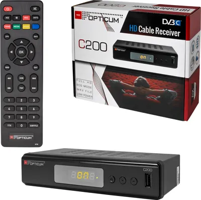 Image de Récepteur câble Opticum C200 Full HD avec fonction d'enregistrement PVR, récepteur DVB-C pour télévision par câble avec HDMI SCART USB Radio et télévision