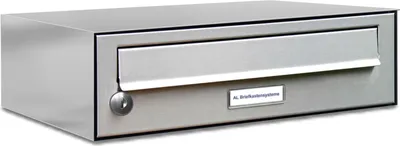 Produktbild von 1er Edelstahl Briefkasten Anlage 1 Fach Wandbriefkasten Postkasten
