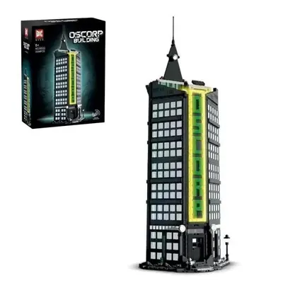 Produktbild von Oscorp Tower Klemmbaustein Set mit LED Beleuchtung – 2539 Teile – Modular Gebäude kompatibel mit Klemmbausteinen – DK 80033