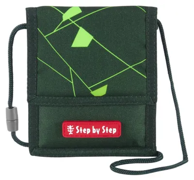 Image de Step by Step pochette tour de cou Neck Pouch Dino Night Tyro vert foncé