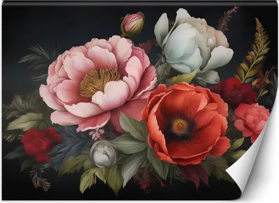 Produktbild von Vlies fototapete Bunter Blumenstrauß 450x315 cm Feeby Bunt inkl. Kleber einfache Montage