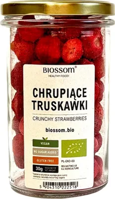 Obrázok produktu pre JAHODY SUŠENÉ MRAZOM, CHrumkavé, BEZLEPKOVÉ,30 g - BIOSSOM