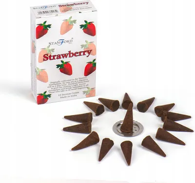 Zdjęcie produktu dla Kadzidełka Stożkowe Stamford x15 Truskawka