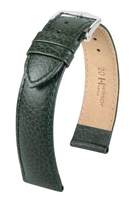 Produktbild von HIRSCH Kansas- Kalbsleder (Länge: L (120mm / 80mm) / Anstoßbreite: 22 (zu 20) / Schließe: Edelstahl (Silber) / Sonderanfertigung*: nein / Farbe / Naht: Goldbraun matt / Goldbraun / Polsterung (Ansatz / Schließe) in mm: 3,6 mm / 3,0 mm)
