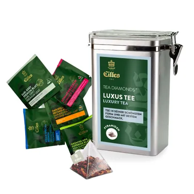 Produktbild von LUXUS TEE Aromadose mit 5 Sorten EILLES Tea Diamonds der edelsten Güte