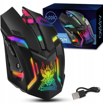 Produktbild von Gaming-Maus Beleuchtete Drahtlose Computermaus für Laptop Bt APPIO MSQ9-JI2