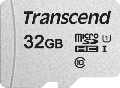 Zdjęcie produktu dla Transcend 300S, 32 GB, MicroSDHC, Klasa 10, NAND, 95 MB/s, 25 MB/s