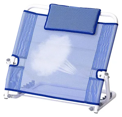 Produktbild von Atmungsaktive Keilstütze für die Rückenlehne im Bett mit Kopfkissen, blau
