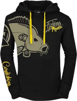 Produktbild von Hotspot Fishing Mania Carpfishing Hoodie Herren (Black) Größe S