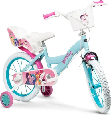 Produktbild von Toimsa Kinderfahrräder Mädchen My Little Pony 16 Zoll 25,4 cm Mädchen Trommelbremse Hellblau