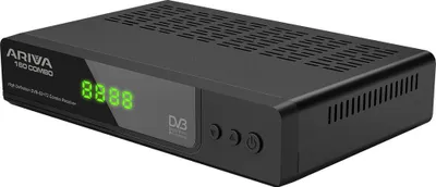 Produktbild von Ferguson Ariva 160 Combo FTA (Free to Air) – DVB-S2 & DVB-T2 Receiver mit Full HD, H.265 HEVC, PVR, DLNA, WebApps, USB, LAN und programmierbarer RCU 161 Fernbedienung